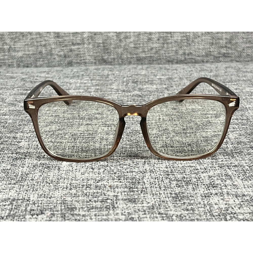 TIJN 5000-T33 Translucent Brown Square Eyeglasses Frames 53-18-140 C23